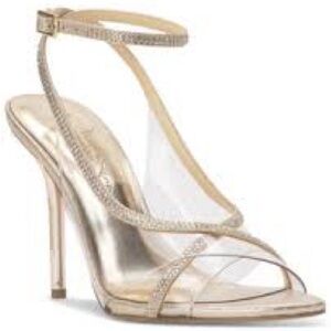 NWOT Jessica Simpson Gold Strappy Heels